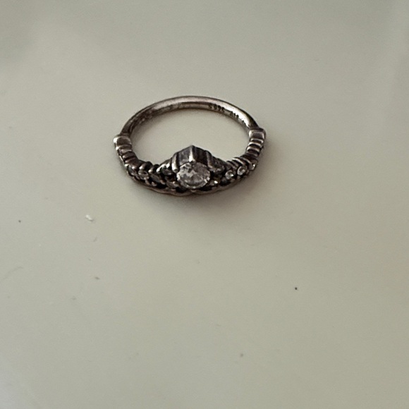 Pandora Silver Ring with Clear Crystal - Picture 2 of 3